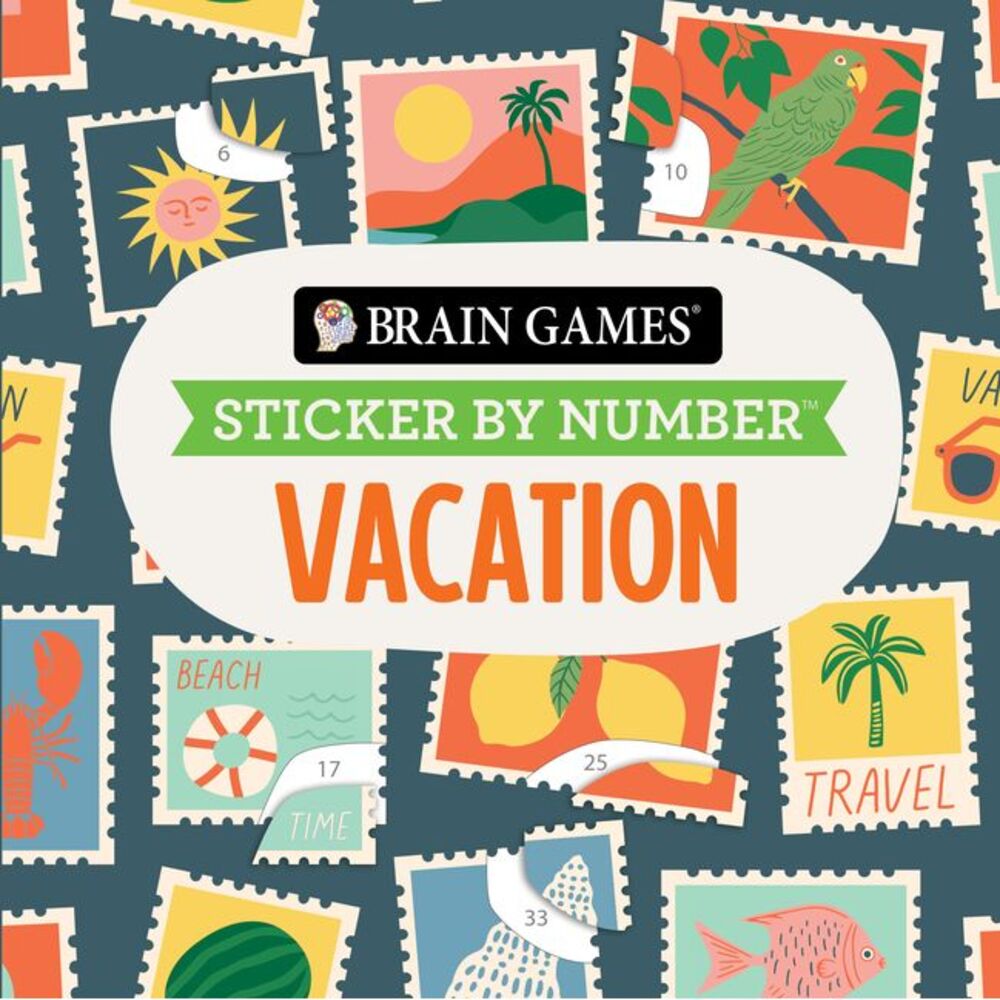 Brain Games - Sticker by Number Compact Edition: Vacation 7x7 Inches Travel Size